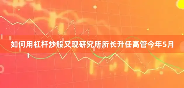 如何用杠杆炒股　　又现研究所所长升任高管　　今年5月